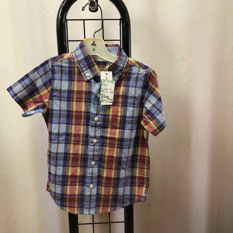 Janie and Jack Blue Plaid Child Size 4 Boy's Shirt