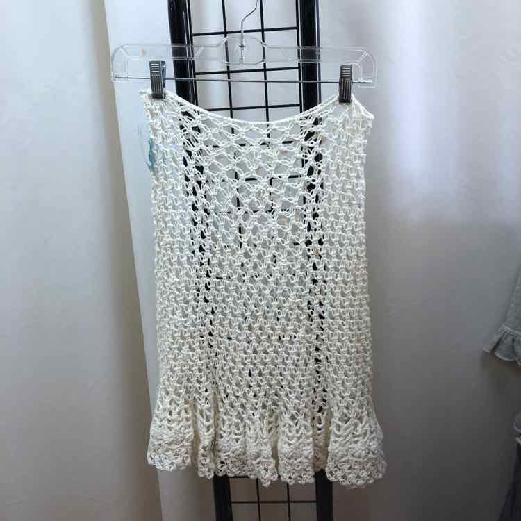 Rico White Solid Child Size 6/8 Girl's Poncho