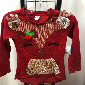 Holiday Time Red Christmas Child Size 4/5 Girl's Shirt