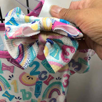 Birdie Bean White Patterned Child Size 4 Girl's Dress
