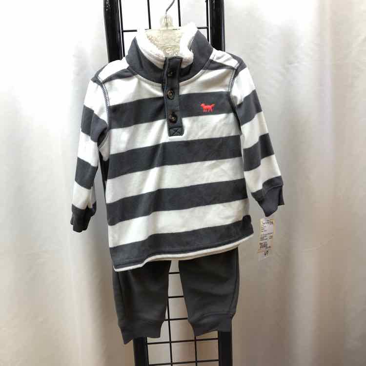 Carter's Gray Stripe Child Size 12 m Boy's Outfit