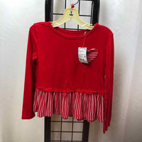 Play by Little Sleepies Red Stripe Child Size 4 Girl's Shirt
