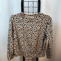 Cat & Jack Tan Animal Print Child Size 10/12 Girl's Sweatshirt