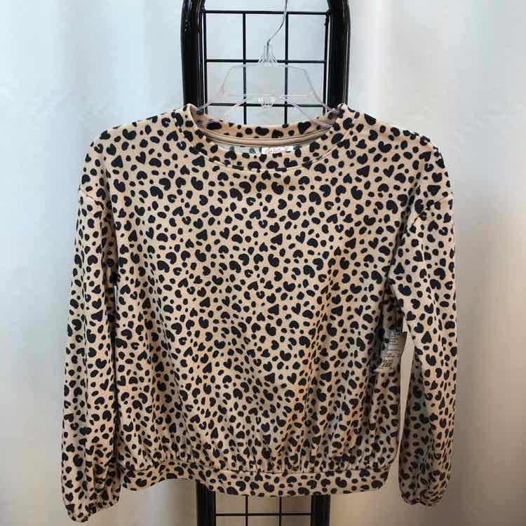 Cat & Jack Tan Animal Print Child Size 10/12 Girl's Sweatshirt