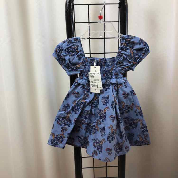 Janie and Jack Blue Paisley Child Size 6-12 m Girl's Dress
