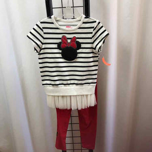 Disney White Stripe Child Size 4 Girl's Outfit
