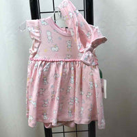 Little Me Pink Patterned Child Size 6 m Girl's Dress