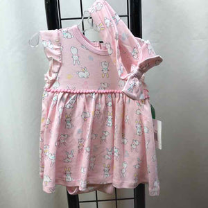 Little Me Pink Patterned Child Size 6 m Girl's Dress