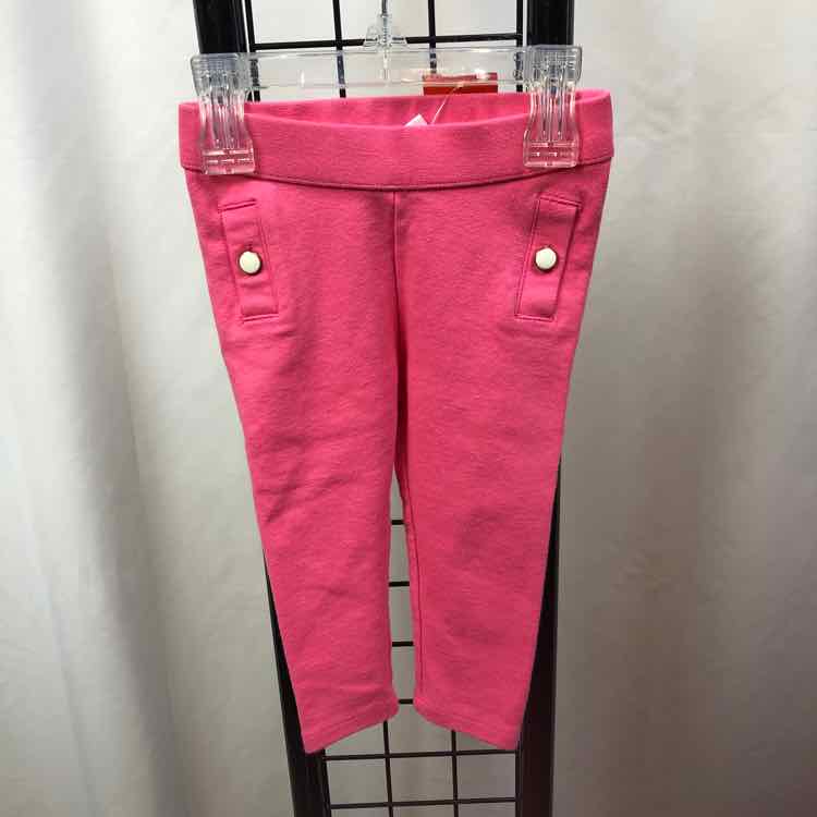 Janie and Jack Pink Solid Child Size 12-18 m Girl's Leggings