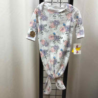 Baby Essentials White Floral Child Size 3 m Girl's Pajamas