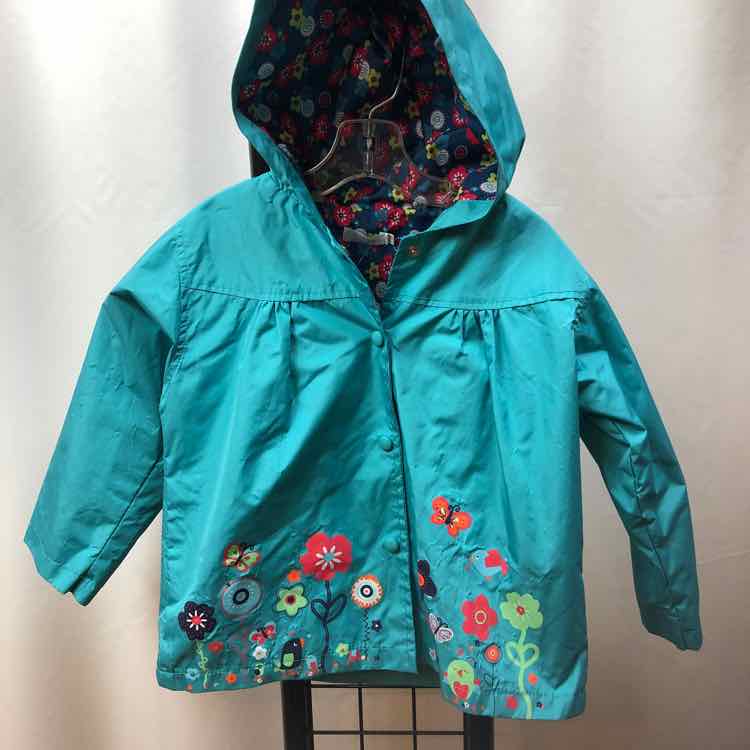 Arshiner Blue Floral Child Size 4/5 Girl's Outerwear