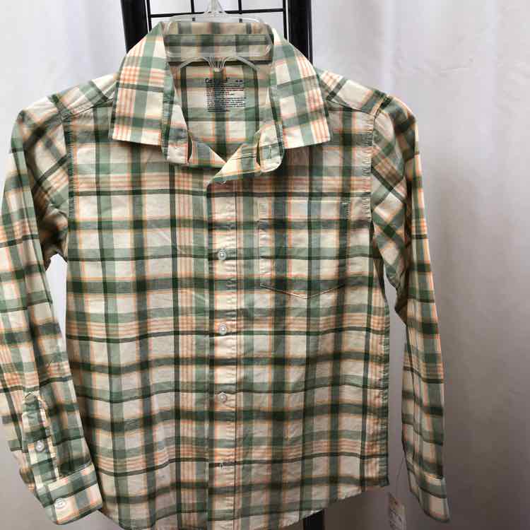 Cat & Jack Green Plaid Child Size 8 Boy's Shirt