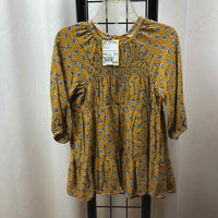 Zara Yellow Floral Child Size 18-24 m Girl's Dress