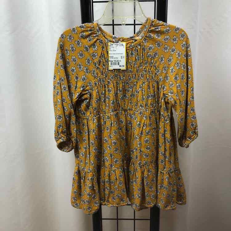 Zara Yellow Floral Child Size 18-24 m Girl's Dress