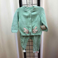 M&S Mint Green Solid Child Size 6-9 m Girl's Outfit