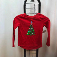 Cat & Jack Red Christmas Child Size 6/6X Girl's Shirt