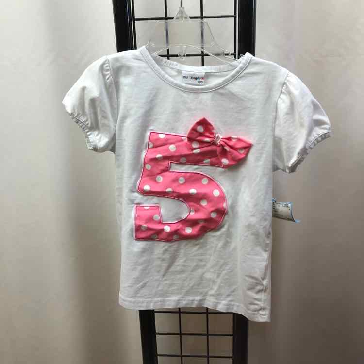 Mud Kingdom White Patch Child Size 5/6 Girl's Shirt