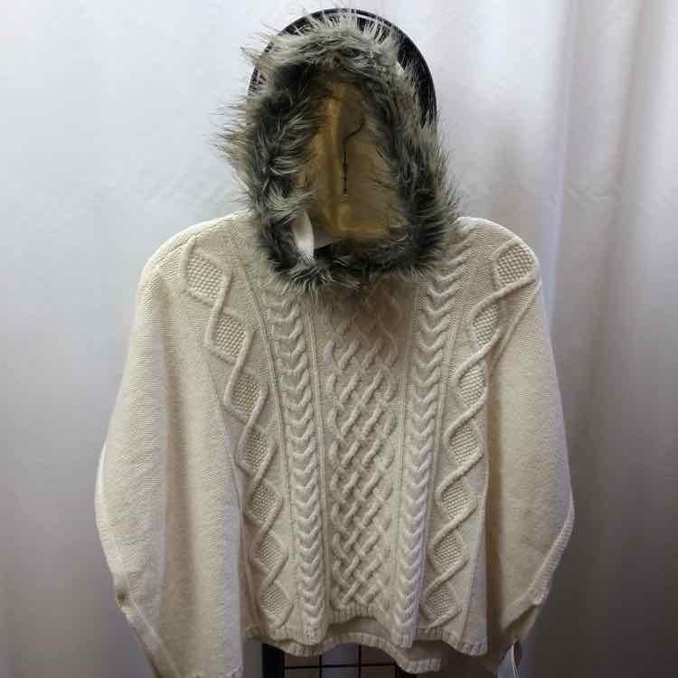 Gap White Solid Child Size 7/8 Girl's Poncho