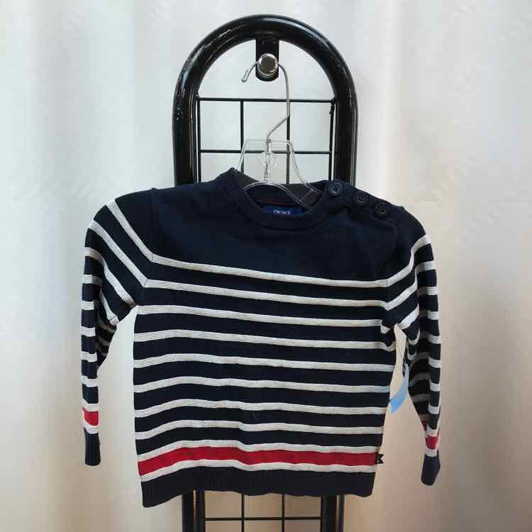 Okaidi Navy Stripe Child Size 3 Boy's Sweater
