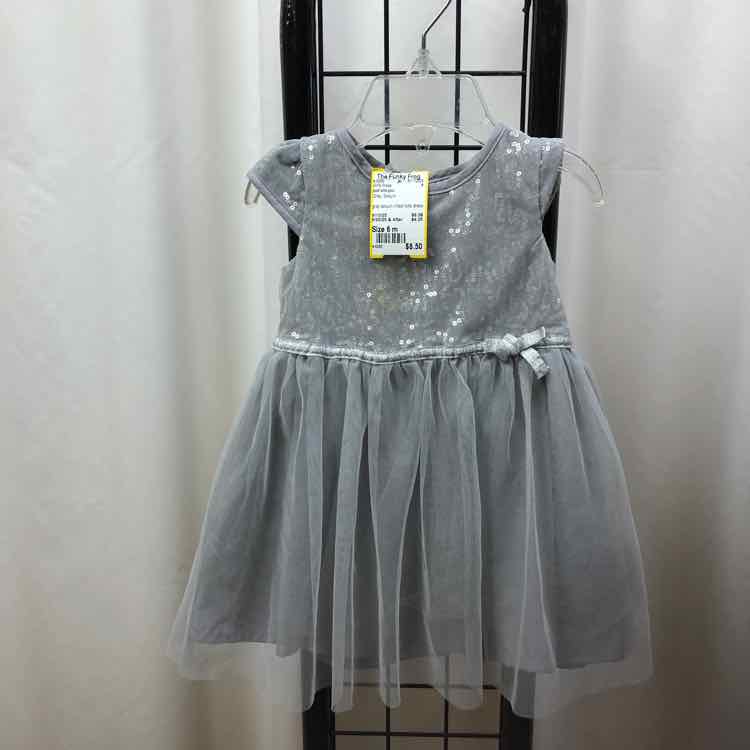 just one you Gray Sequin Child Size 6 m Girl's Dress