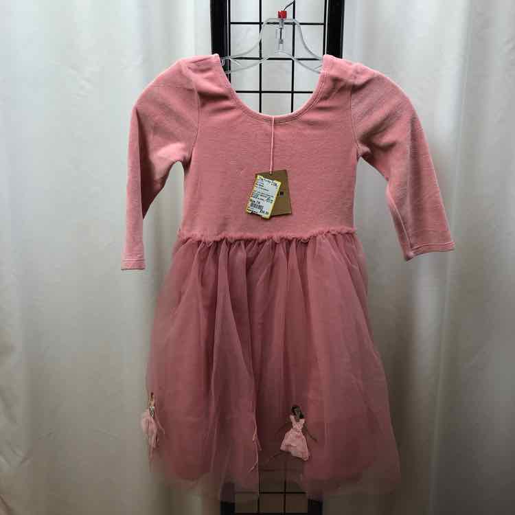 Mini Boden Pink Embroidered Child Size 7/8 Girl's Dress