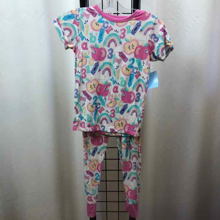 Birdie Bean White Patterned Child Size 4 Girl's Pajamas