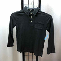 Crew Cuts Black Solid Child Size 6/7 Boy's Shirt