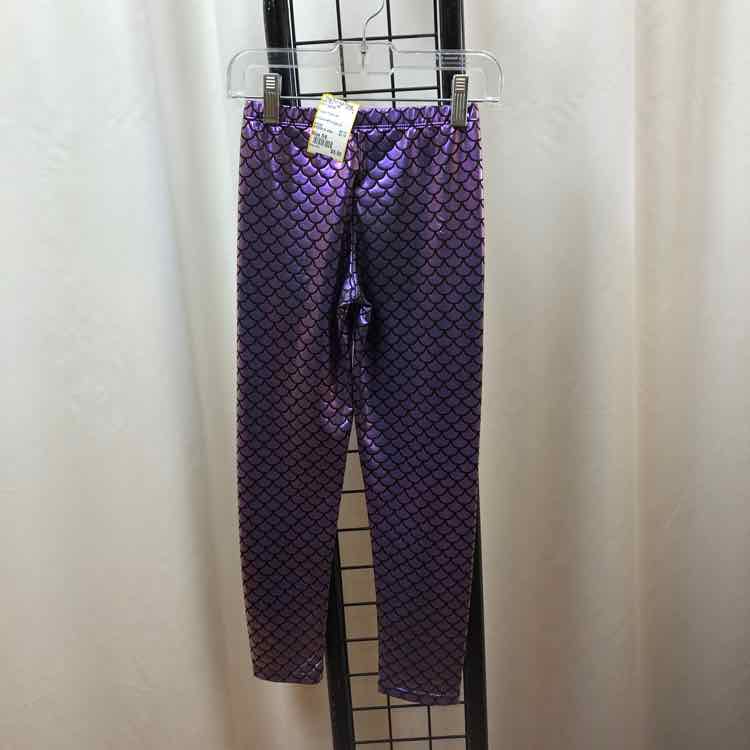 Purple Patterned Child Size 5/6 Girl's Leggings