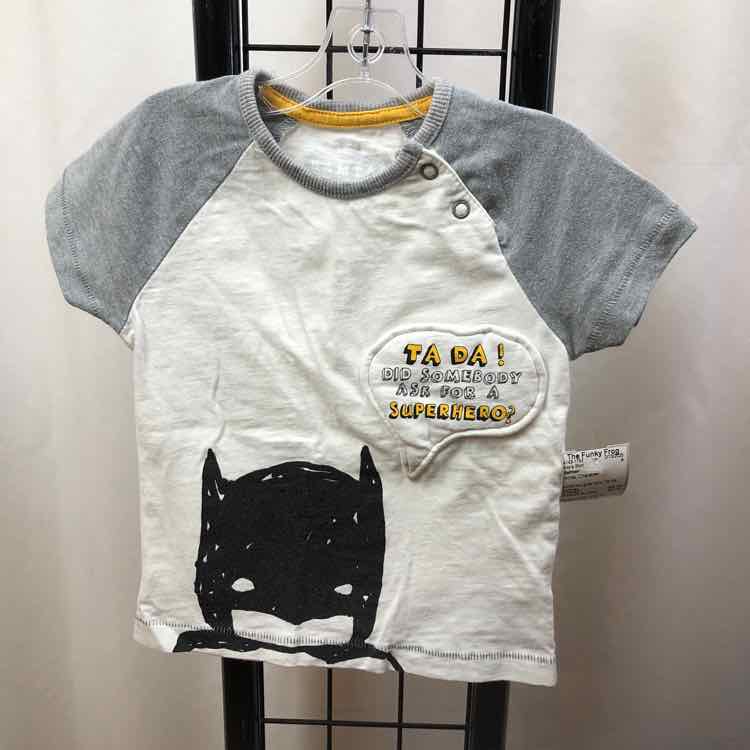 Batman White Character Child Size 12-18 m Boy's Shirt