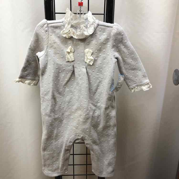 Janie and Jack Gray Solid Child Size 3-6 Months Girl's Outfit