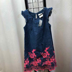 Rare Editions Denim Embroidered Child Size 6 Girl's Dress