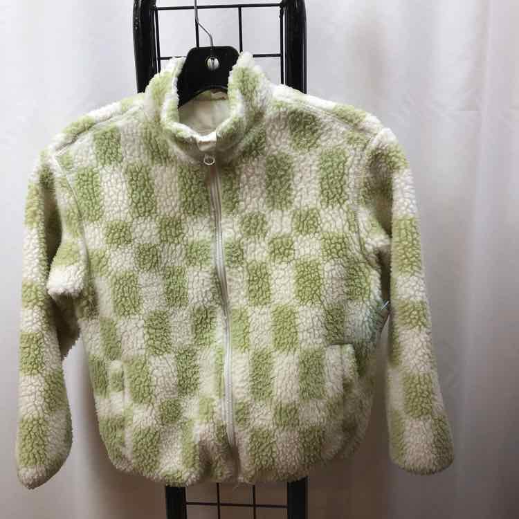 Cat & Jack Lime Green Checkered Child Size 6/6X Girl's Sweatshirt