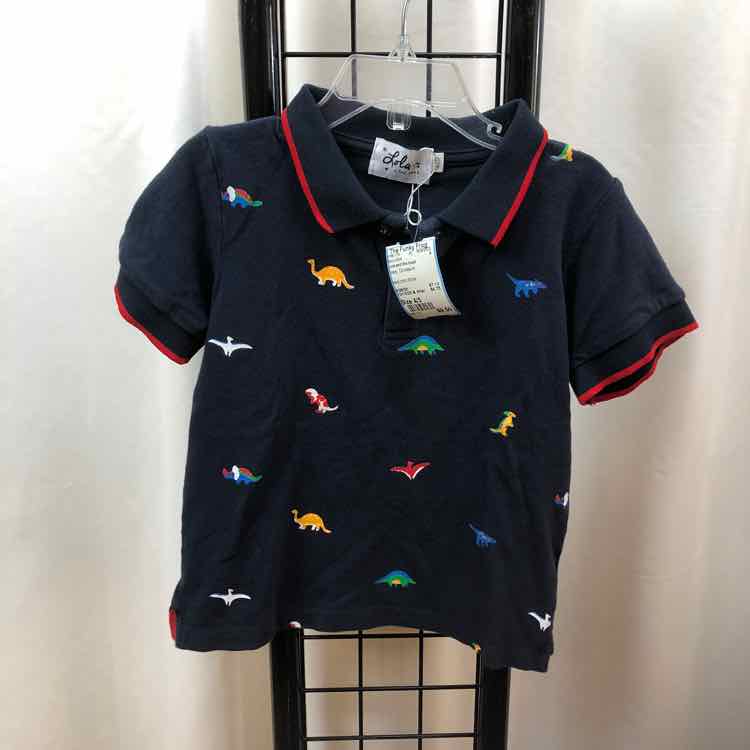 Lola and the boys Navy Dinosaurs Child Size 4/5 Boy's Shirt