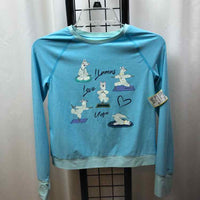 Land's End Baby Blue Graphic Child Size 10/12 Girl's Shirt