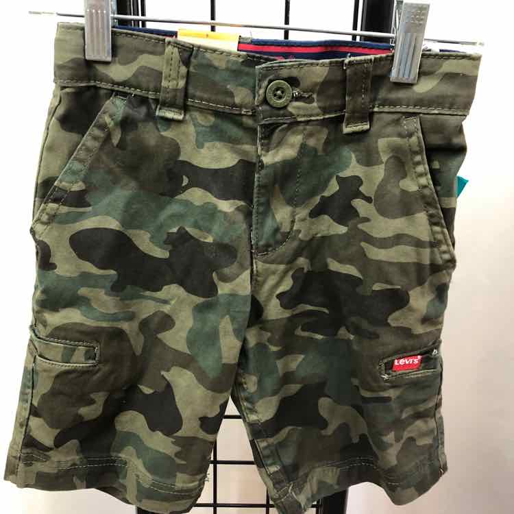 Levi Strauss Green Camoflage Child Size 6 Boy's Shorts