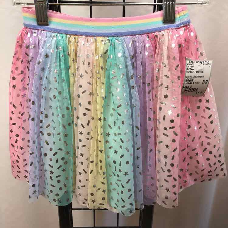 Old Navy Rainbow Patterned Child Size 4 Girl's Skirt
