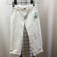 Janie and Jack White Solid Child Size 6 Boy's Pants