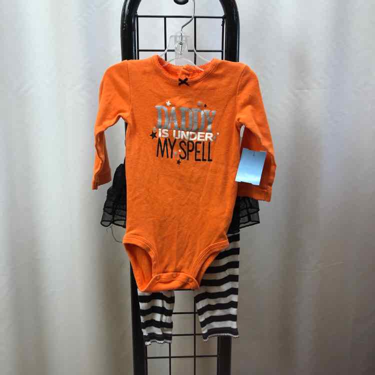 Carter's Orange Halloween Child Size 9 m Girl's Outfit