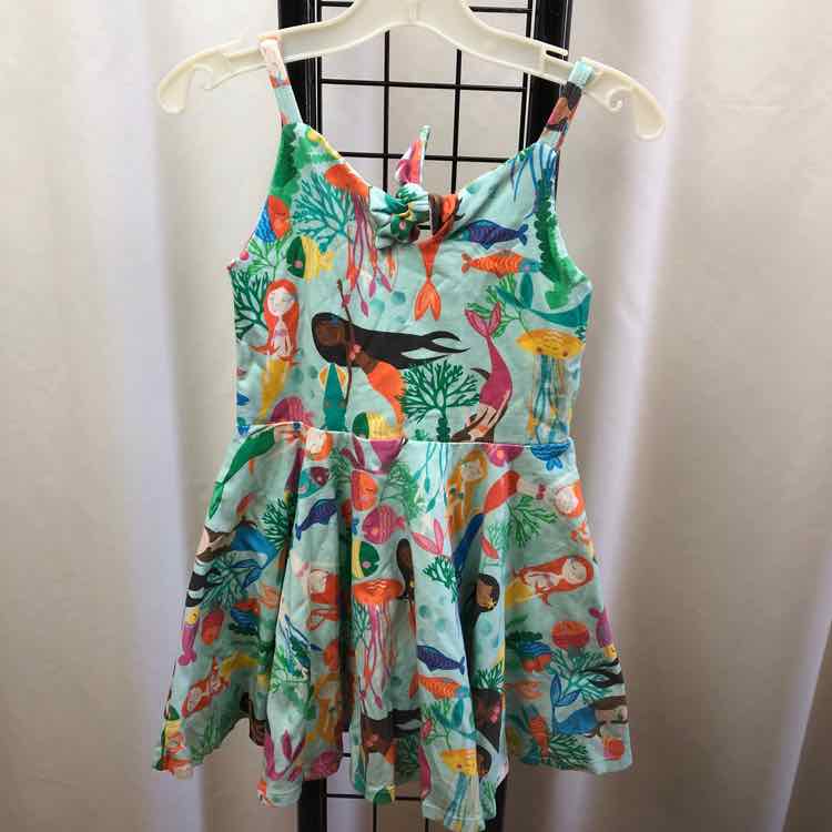 Upper looper Baby Blue Patterned Child Size 4 Girl's Dress
