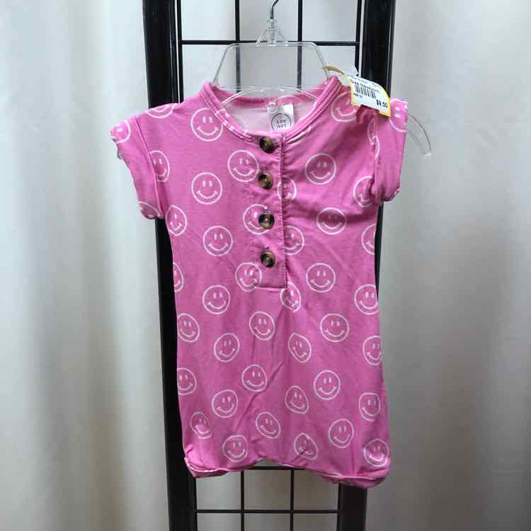 Lou lou Pink Patterned Child Size Newborn Girl's Romper
