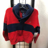 Polo-Ralph Lauren Red Solid Child Size 18 m Boy's Sweater