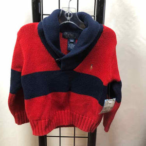 Polo-Ralph Lauren Red Solid Child Size 18 m Boy's Sweater