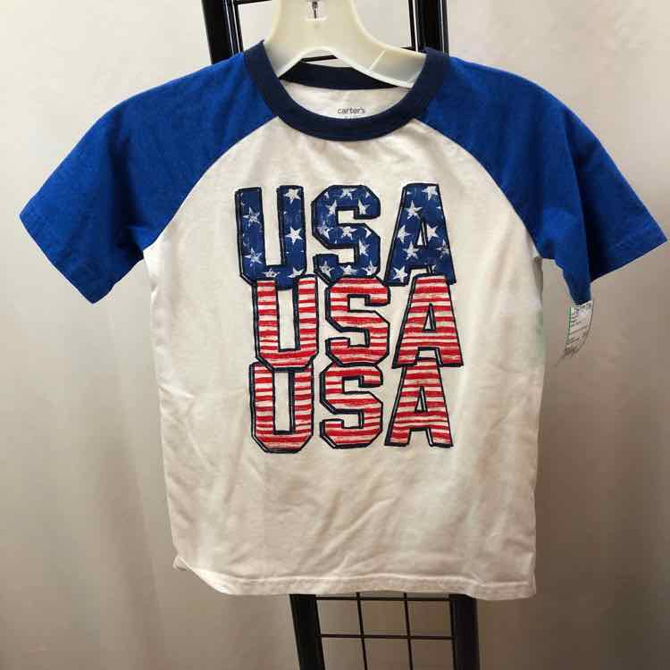 Carter's White Graphic Child Size 8 Boy's Shirt