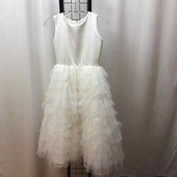 Joan Calabrese White Solid Child Size 8 Girl's Formal Wear
