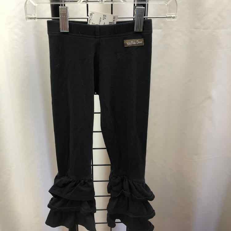 Matilda Jane Black Solid Child Size 4 Girl's Leggings