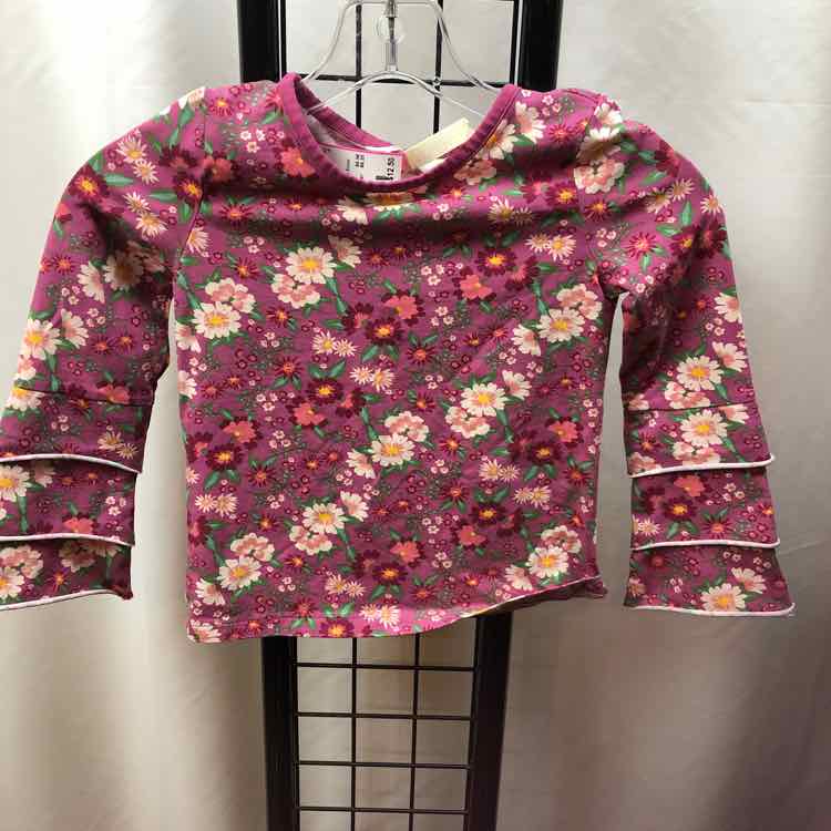 Matilda Jane Pink Floral Child Size 6 Girl's Shirt