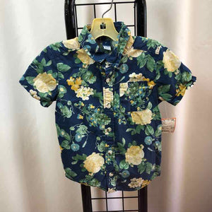 Old Navy Blue Floral Child Size 4 Boy's Shirt