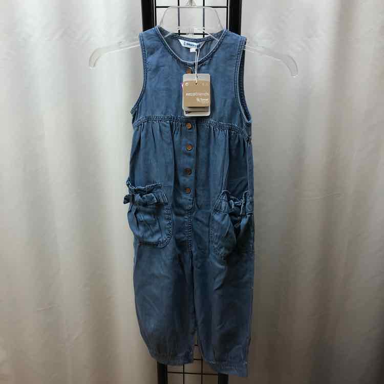 Mayoral Denim Solid Child Size 6 Girl's Overalls
