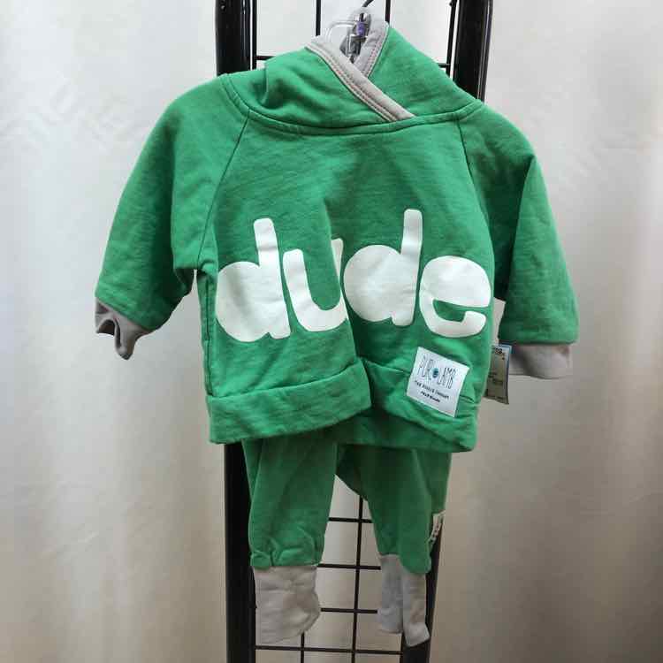 Purl Lamb Green Graphic Child Size 0-3 m Boy's Jogging Suit
