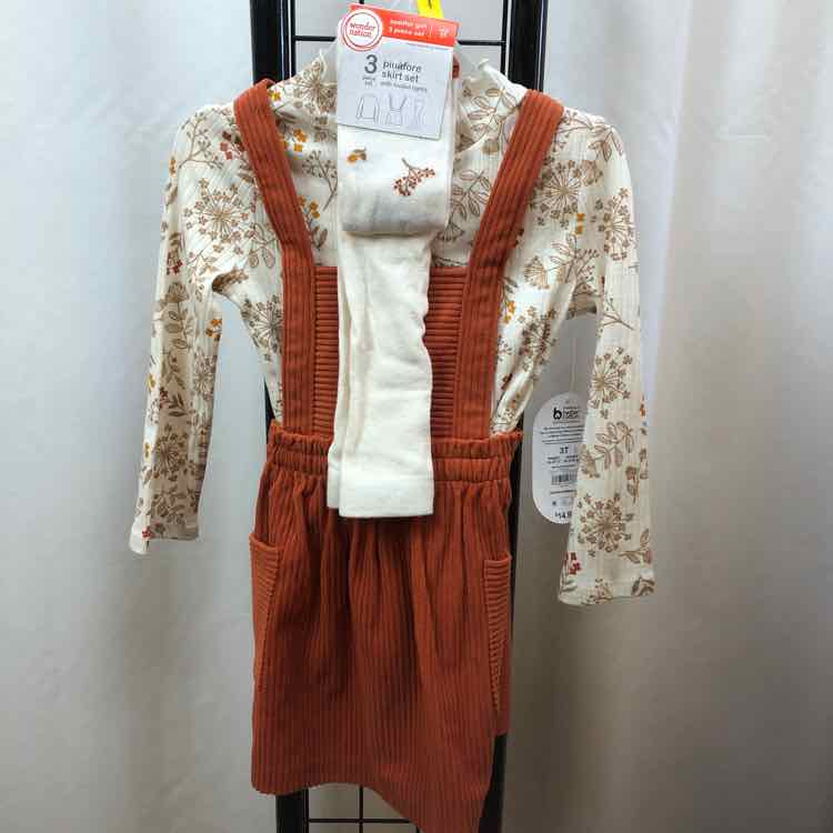 Wonder Nation White Floral Child Size 3 Girl's Dress